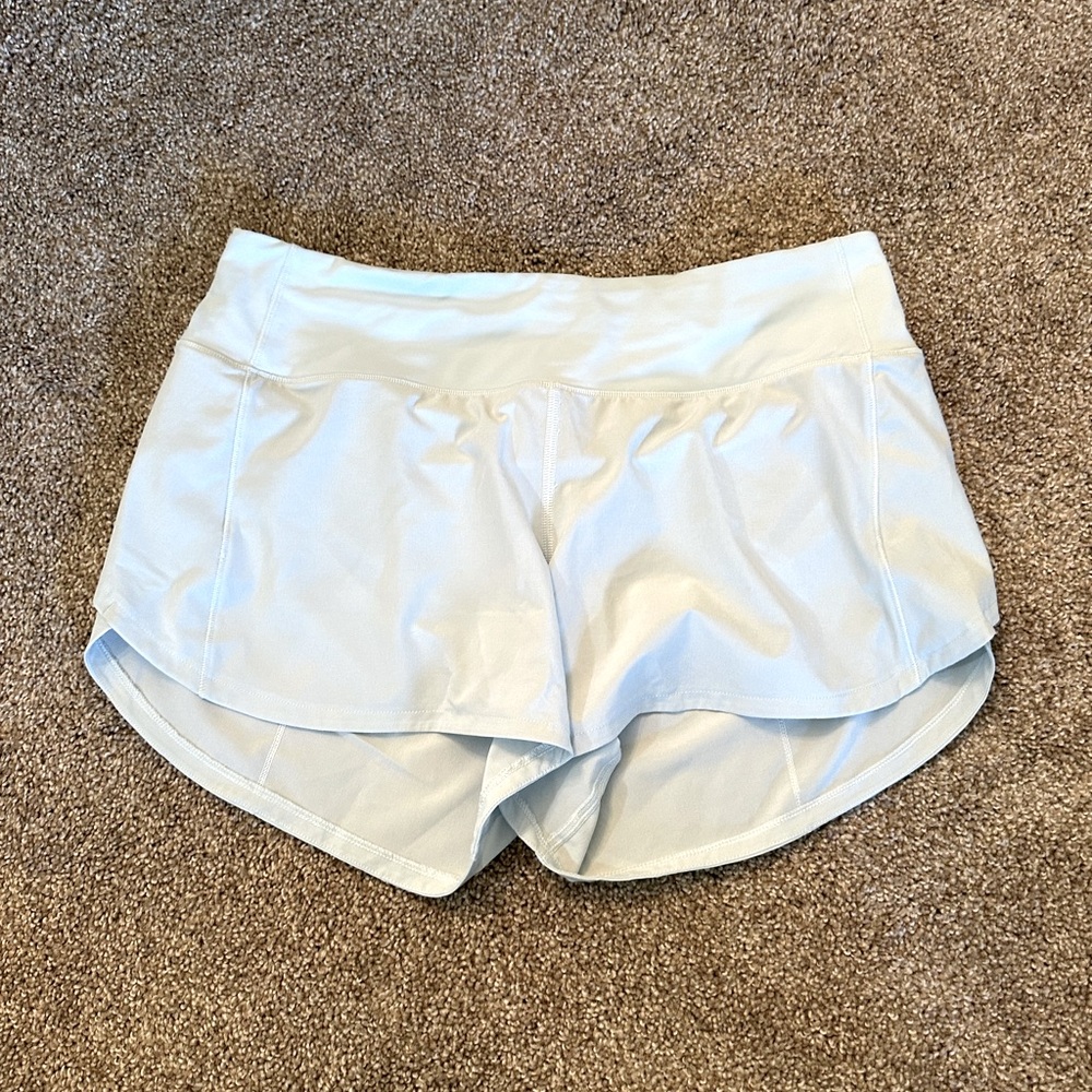 Lululemon Powder Blue Speed Up Mid-Rise Lined Short 4”